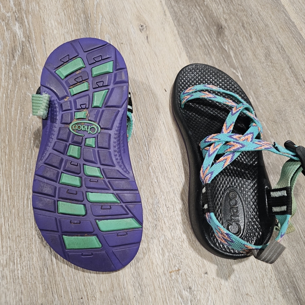 Teal Coral And Purple Chacos - Picture 7 of 11